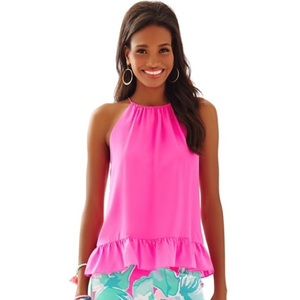 NWOT Lilly Pulitzer Pink Millie Halter Tank
